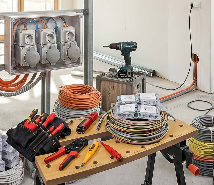 Elektroinstalace během rekonstrukce